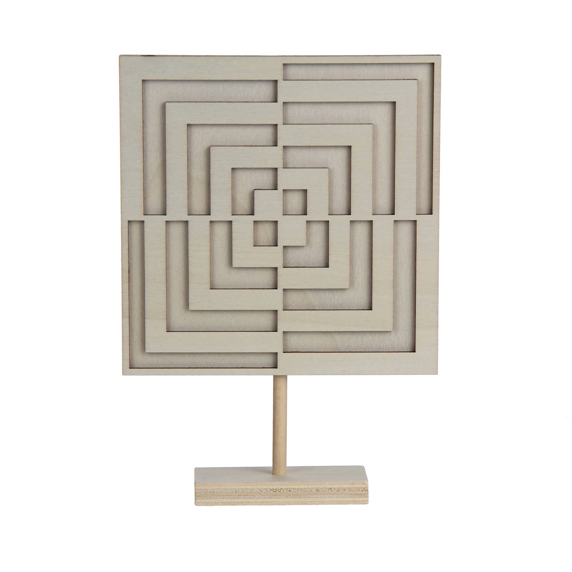 Jonathan Adler x Michaels 8" Op Art Square DIY Wood Tabletop Décor with Stand